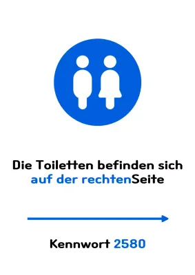 Einfache blaue und weiße Waschräume