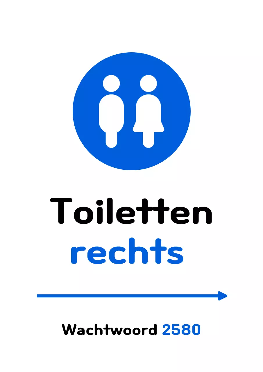 Eenvoudige blauwe en witte sanitaire ruimtes