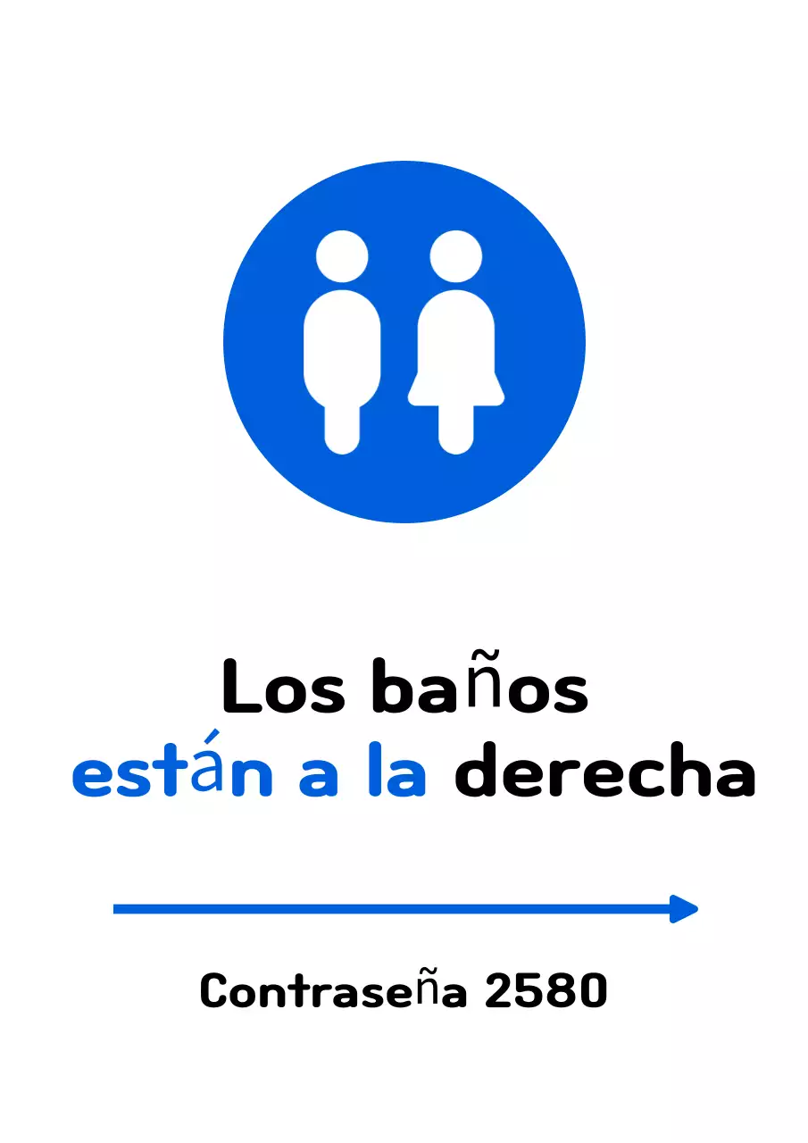 Sencillos lavabos azules y blancos