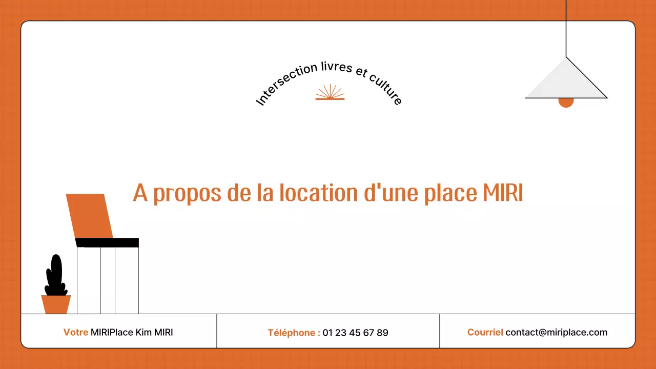 Guide pour la location d'un espace orange et rétro