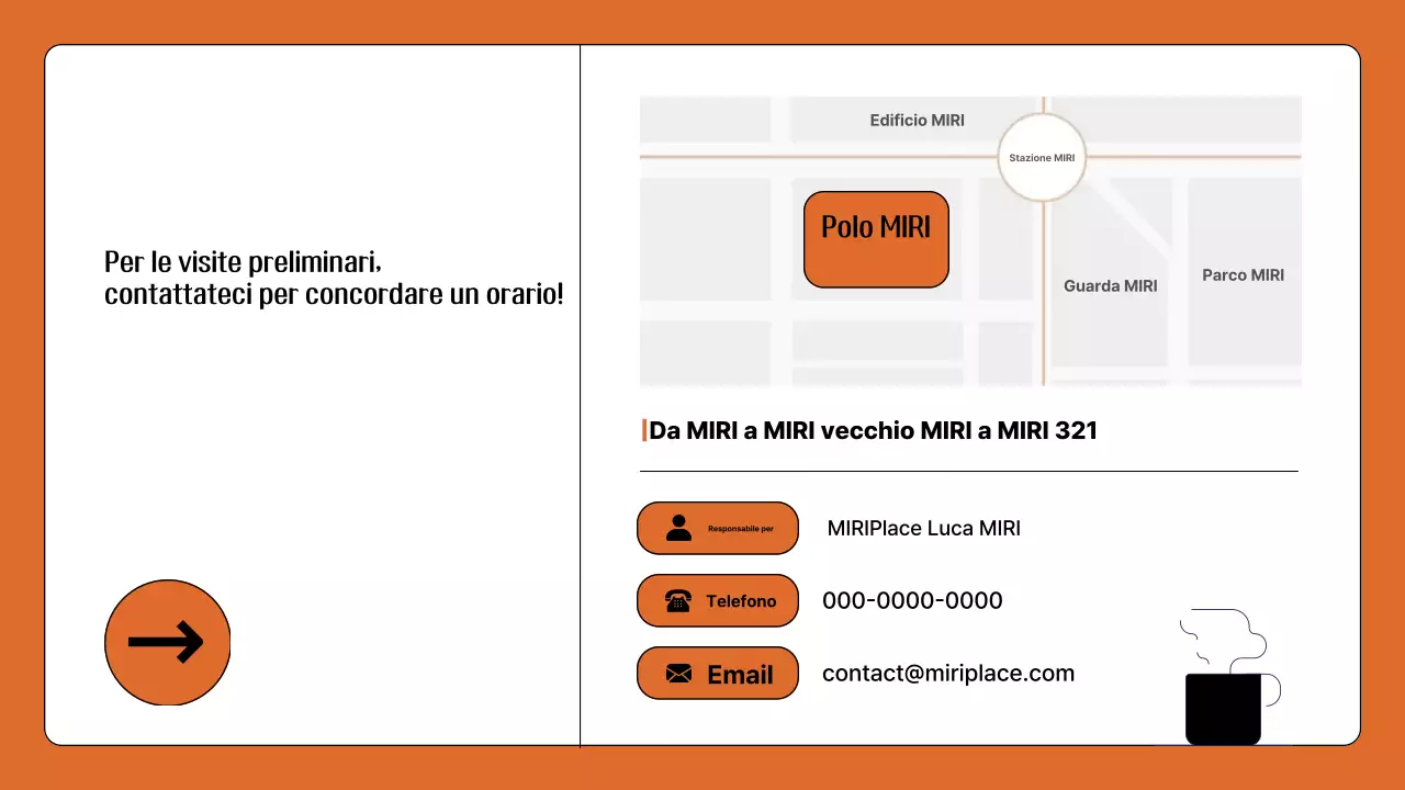 Guida all'affitto di un locale arancione e retrò
