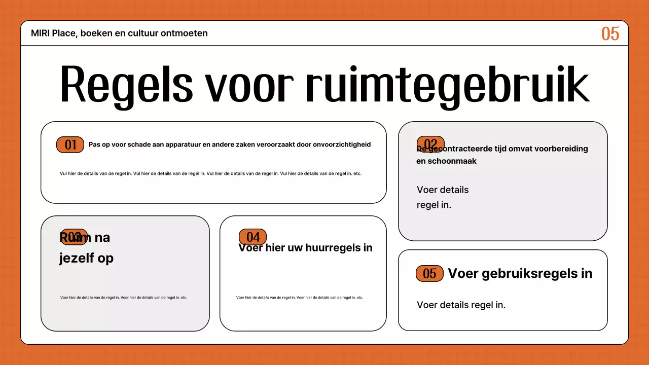 Een gids voor het huren van een oranje en retro locatie