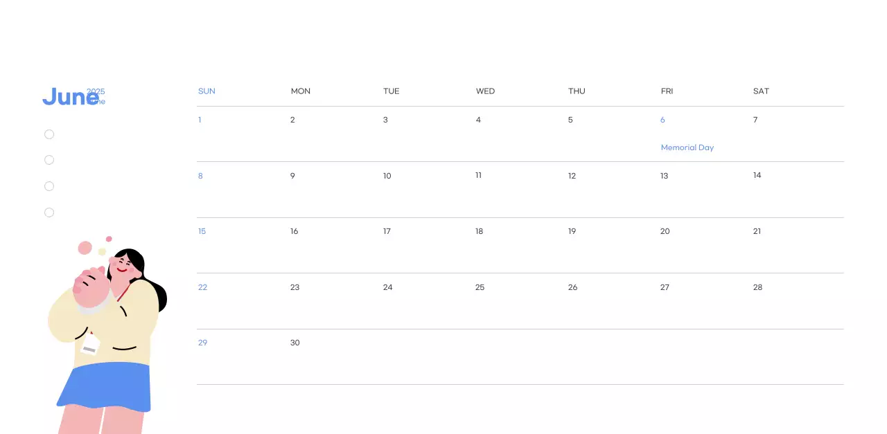 Lịch tạo động lực với hình ảnh minh họa sống động và những câu nói tích cực trên nền xanh da trời.