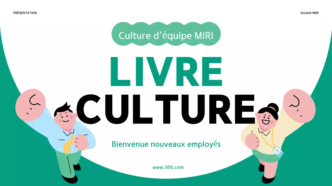 Guide de la culture d'entreprise simple livre en vert et menthe