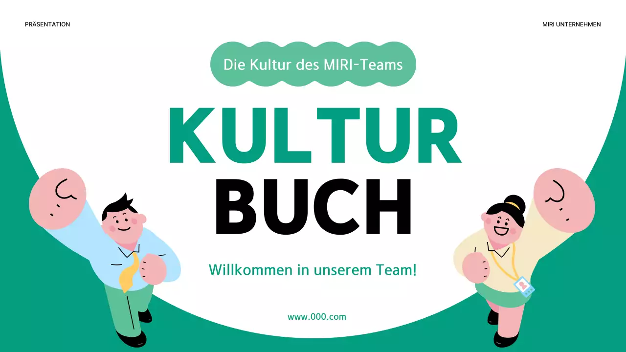 Ein Leitfaden für die einfache Unternehmenskultur Buch in grün und mint