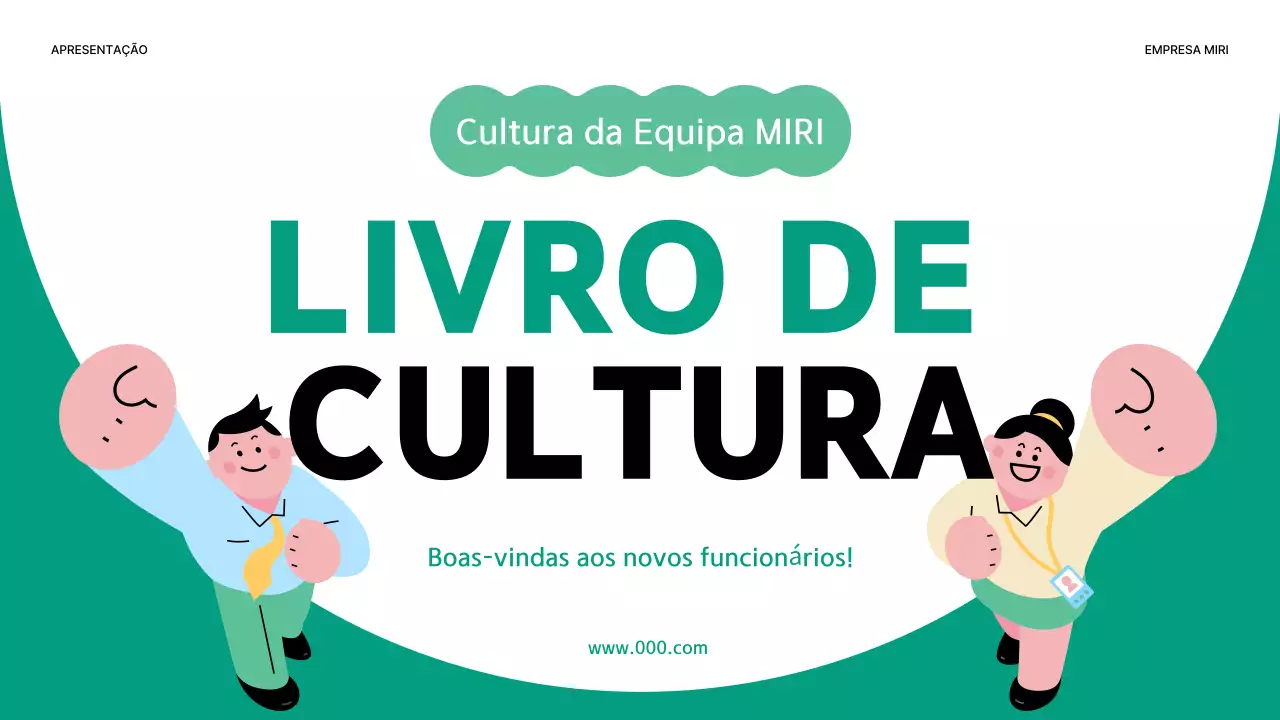 Um guia para o livro de cultura empresarial simples em verde e menta