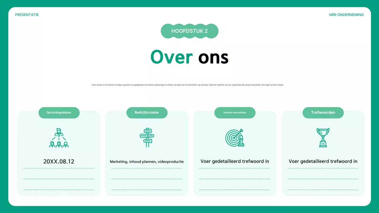Een gids voor het eenvoudige bedrijfscultuurboek in groen en mint