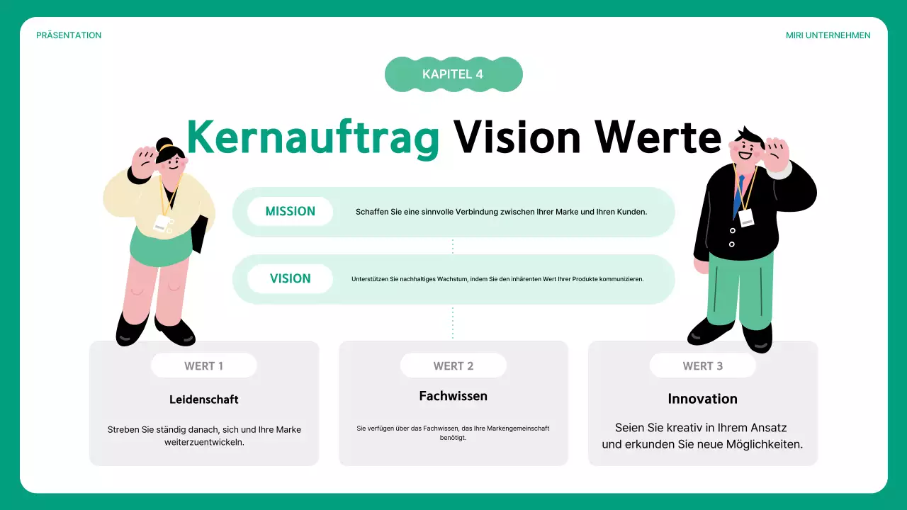 Ein Leitfaden für die einfache Unternehmenskultur Buch in grün und mint