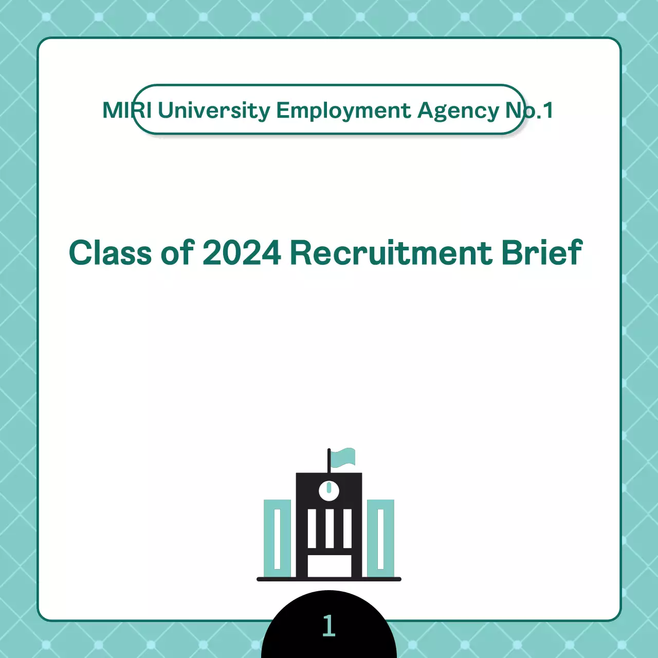 Um anúncio de recrutamento universitário limpo, cor de menta