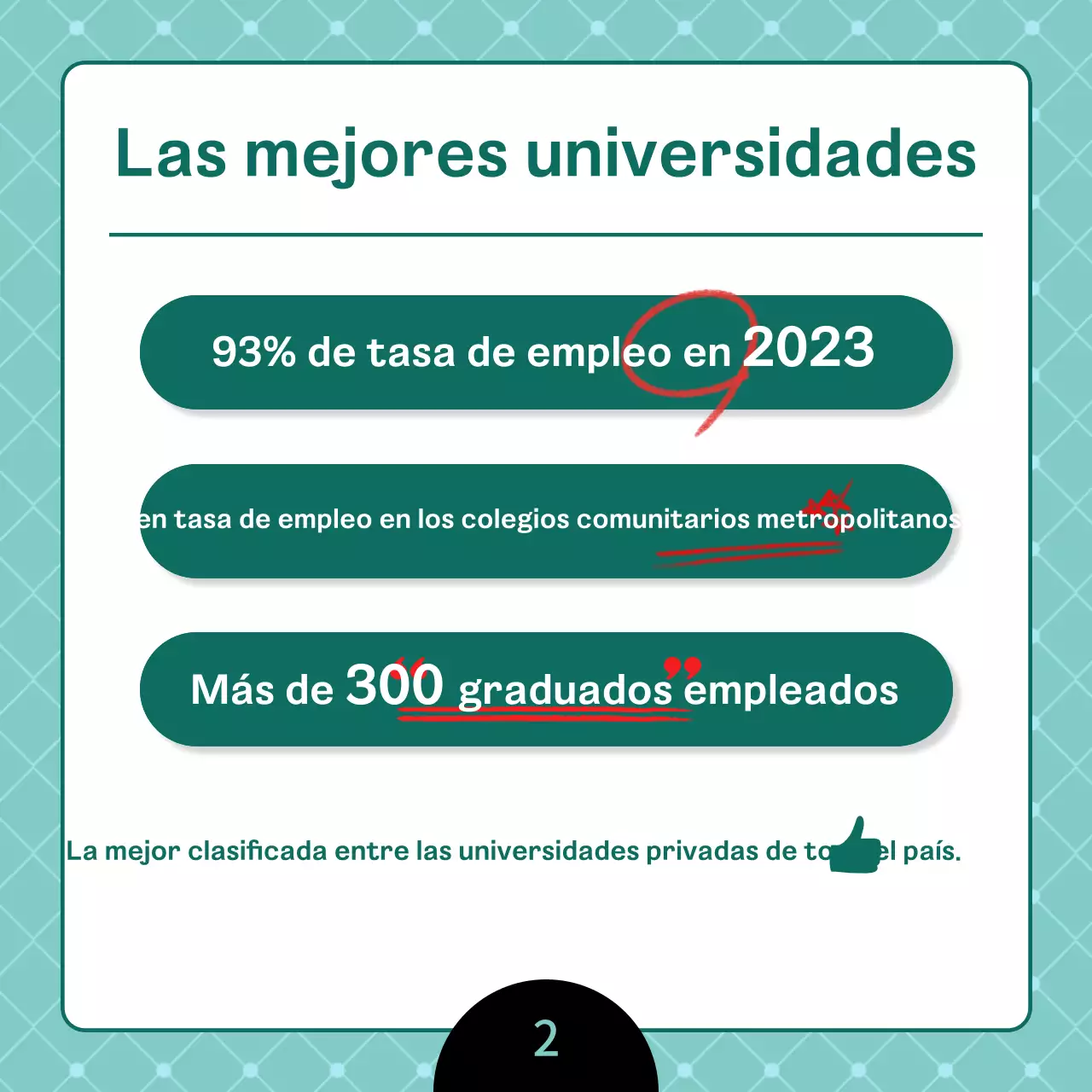 Un anuncio de contratación universitaria limpio y de color menta