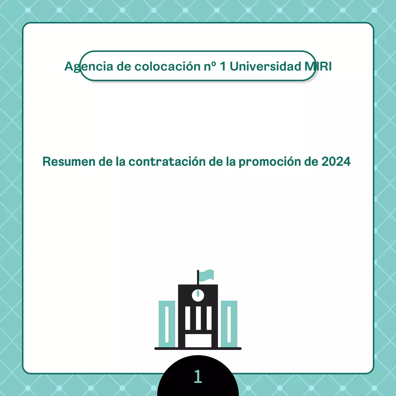 Un anuncio de contratación universitaria limpio y de color menta