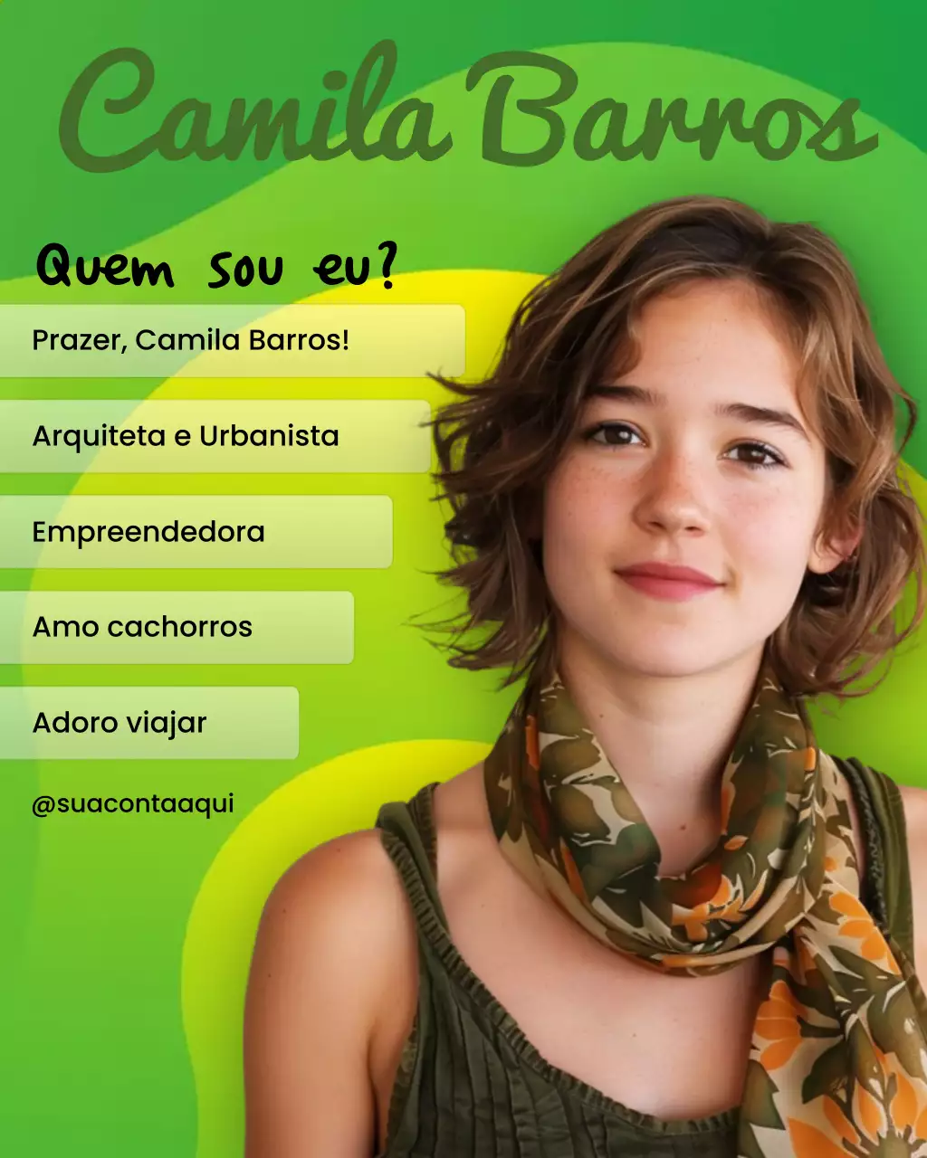 Postagem de perfil de especialista em Green Modern no Instagram