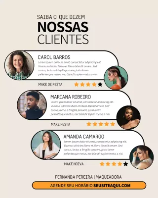 Depoimento de cliente da Bege Modern Beauty no Instagram