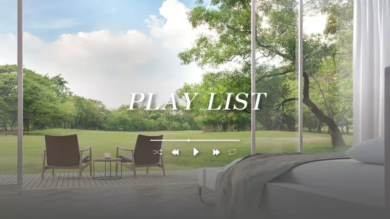 초록 미니멀 음악 광고