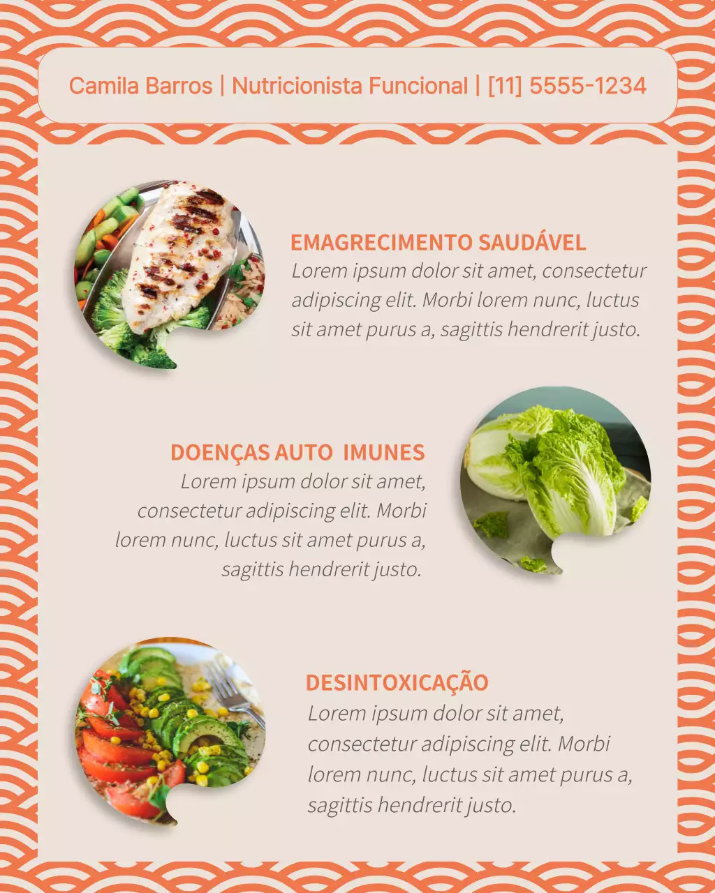 Postagem promocional do Instagram da Orange Modern Nutrition