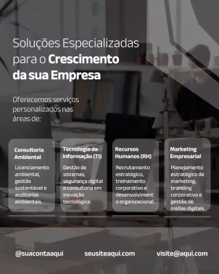 Postagem de Instagram para promoção de negócios modernos em cinza