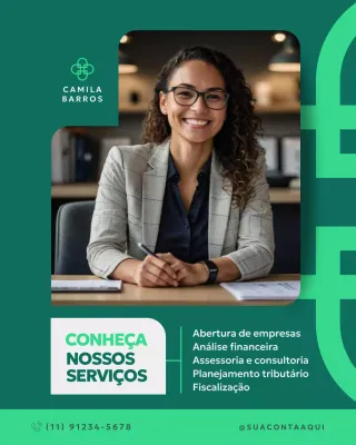 Postagem de Instagram para promoção de negócios profissionais e ecológicos
