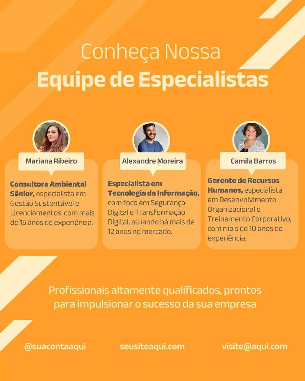 Postagem de promoção do time profissional Orange no Instagram