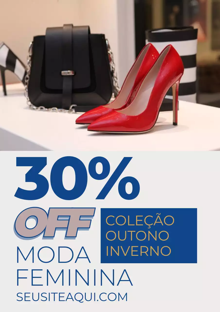 Postagem de promoção de liquidação de moda simples azul no Instagram
