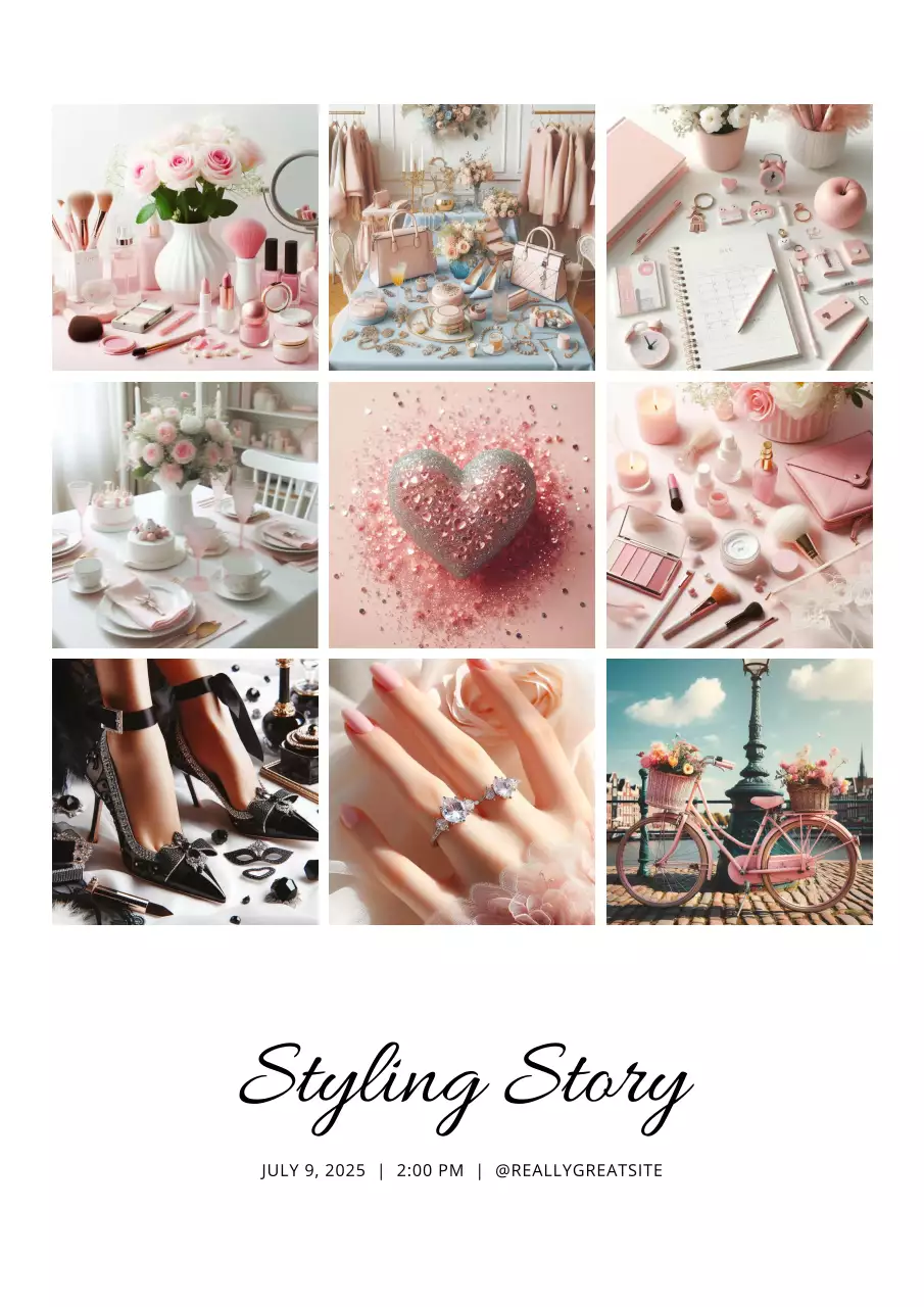 핑크 아기자기한 스타일링 표지