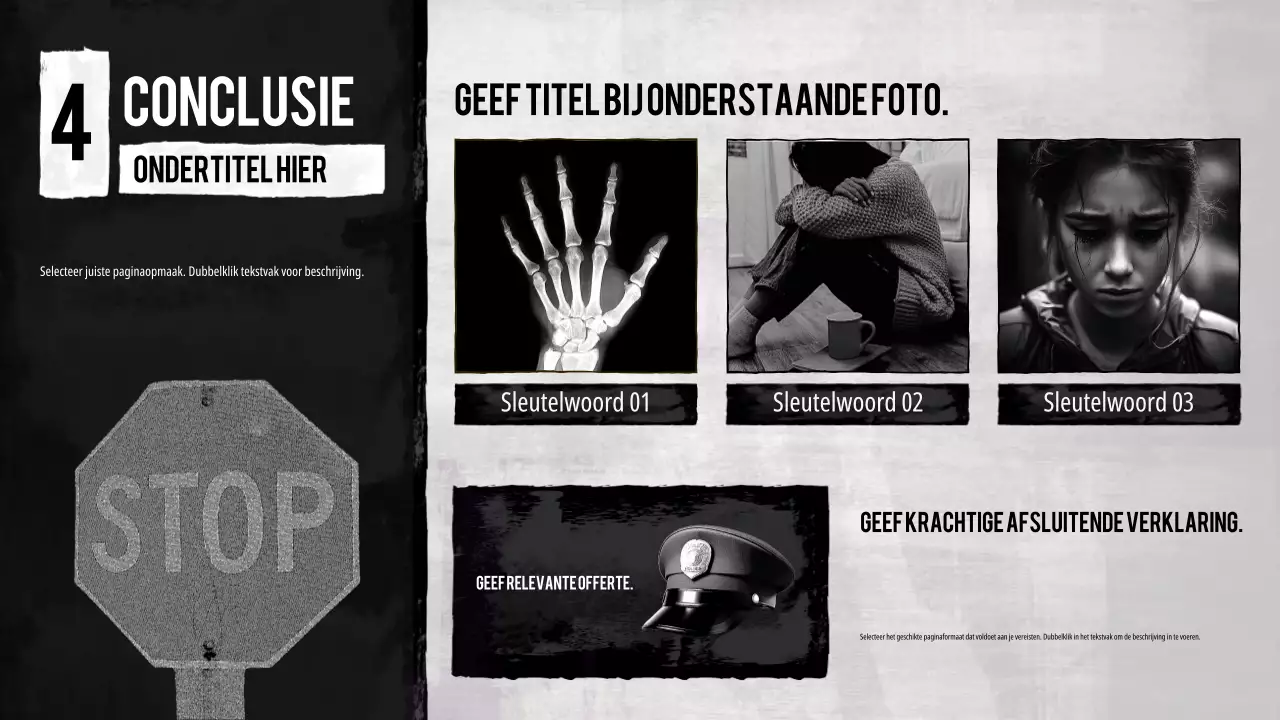 zwart-wit vintage voorlichting over huiselijk geweld