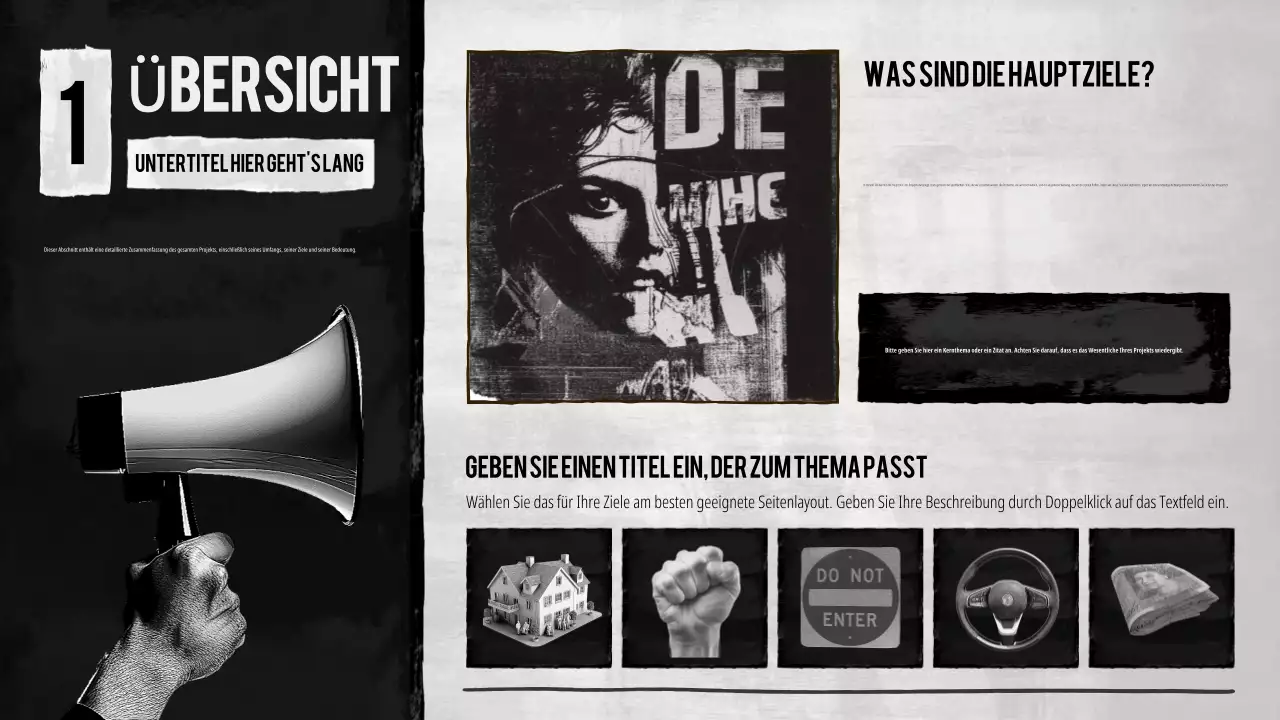 Schwarzer und weißer Vintage-Kurs zur Sensibilisierung für häusliche Gewalt