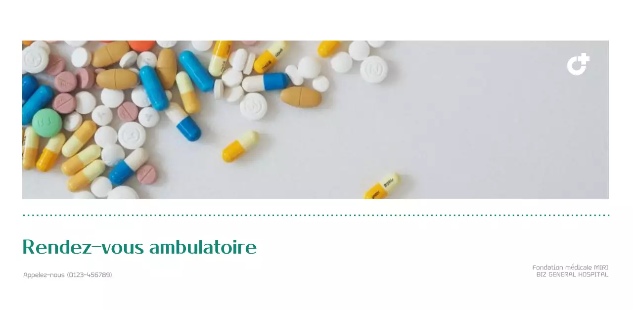 Calendrier hospitalier dans un cadre photo vert