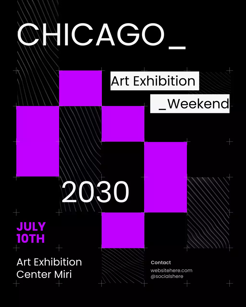 Dark Trendy and Bold Art Exhibition Instagram Post