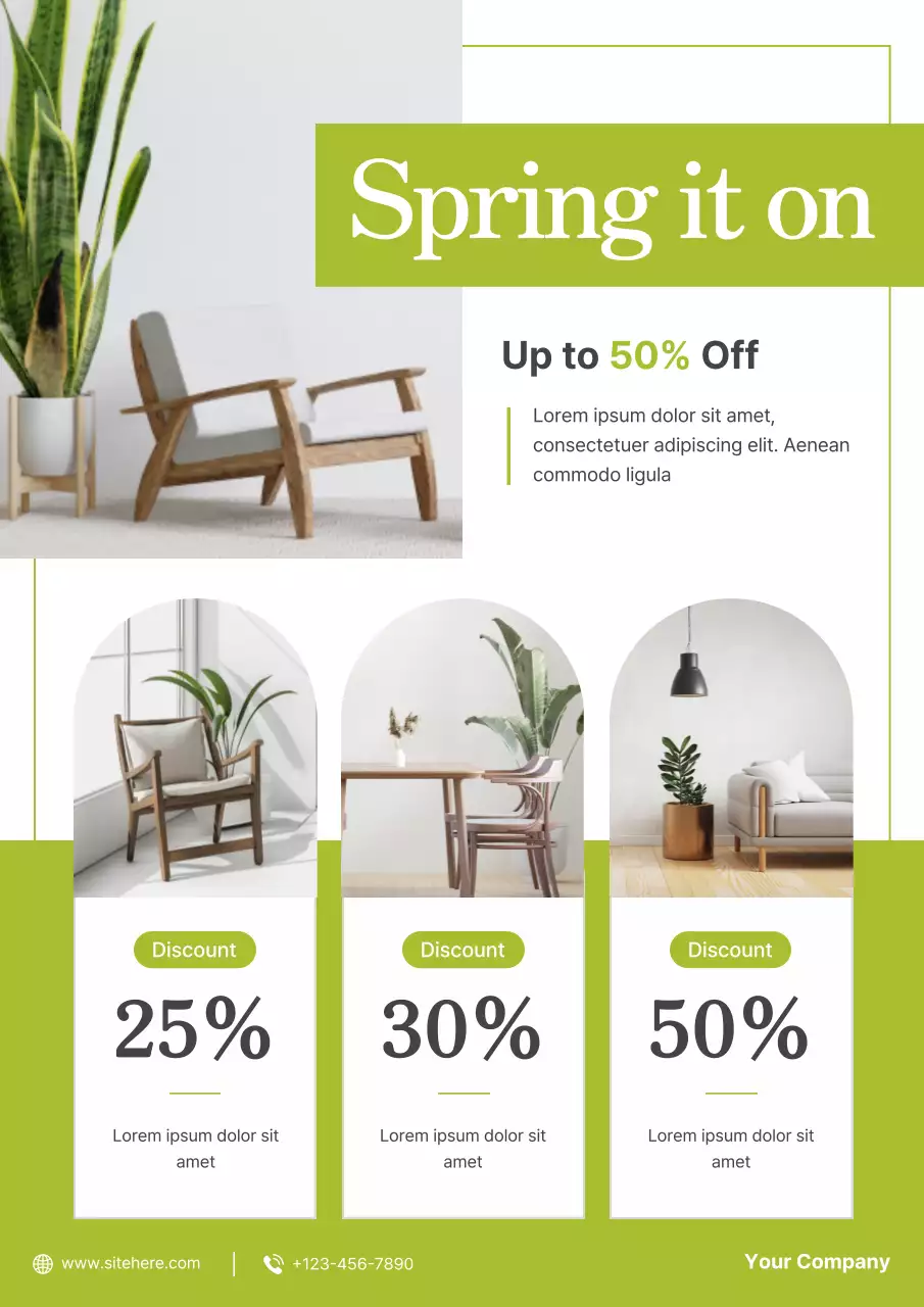 Green Modern Furniture Promotion