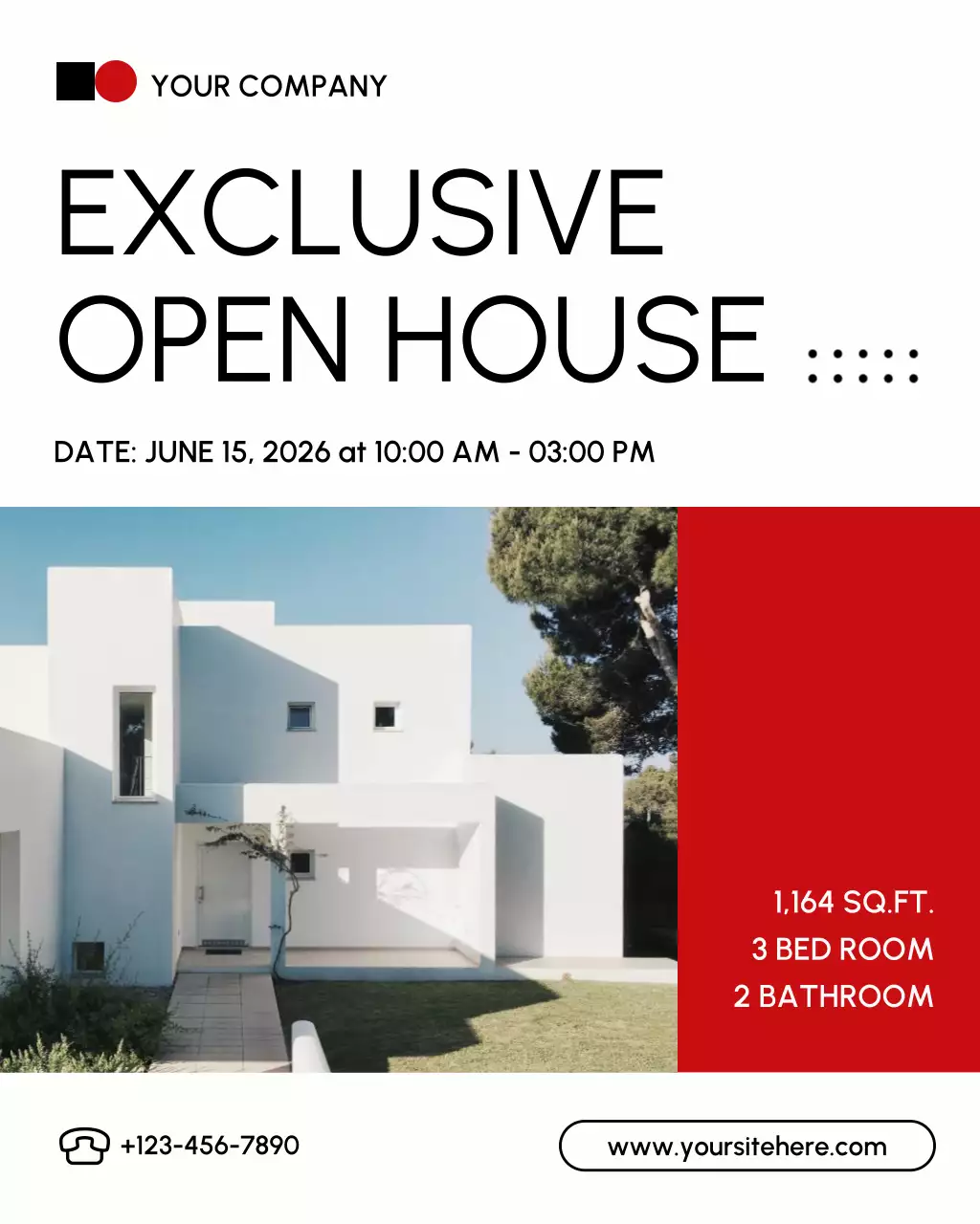 White Modern Real Estate Advertisement Open House Instagram Post