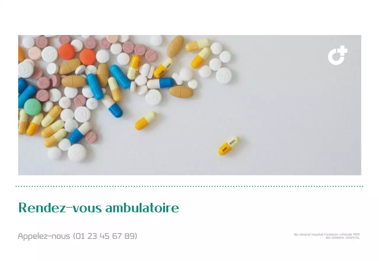 Calendrier hospitalier dans un cadre photo vert