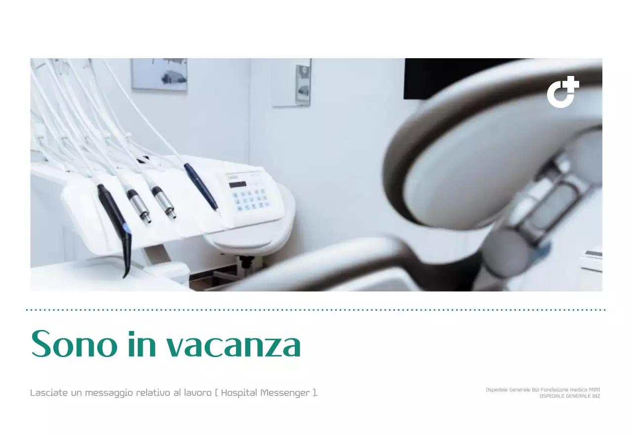 Calendario ospedaliero in cornice verde