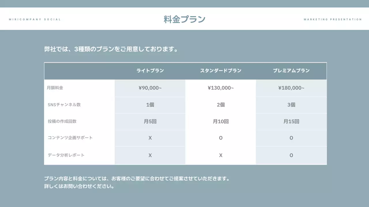 グレー モダン 提案書