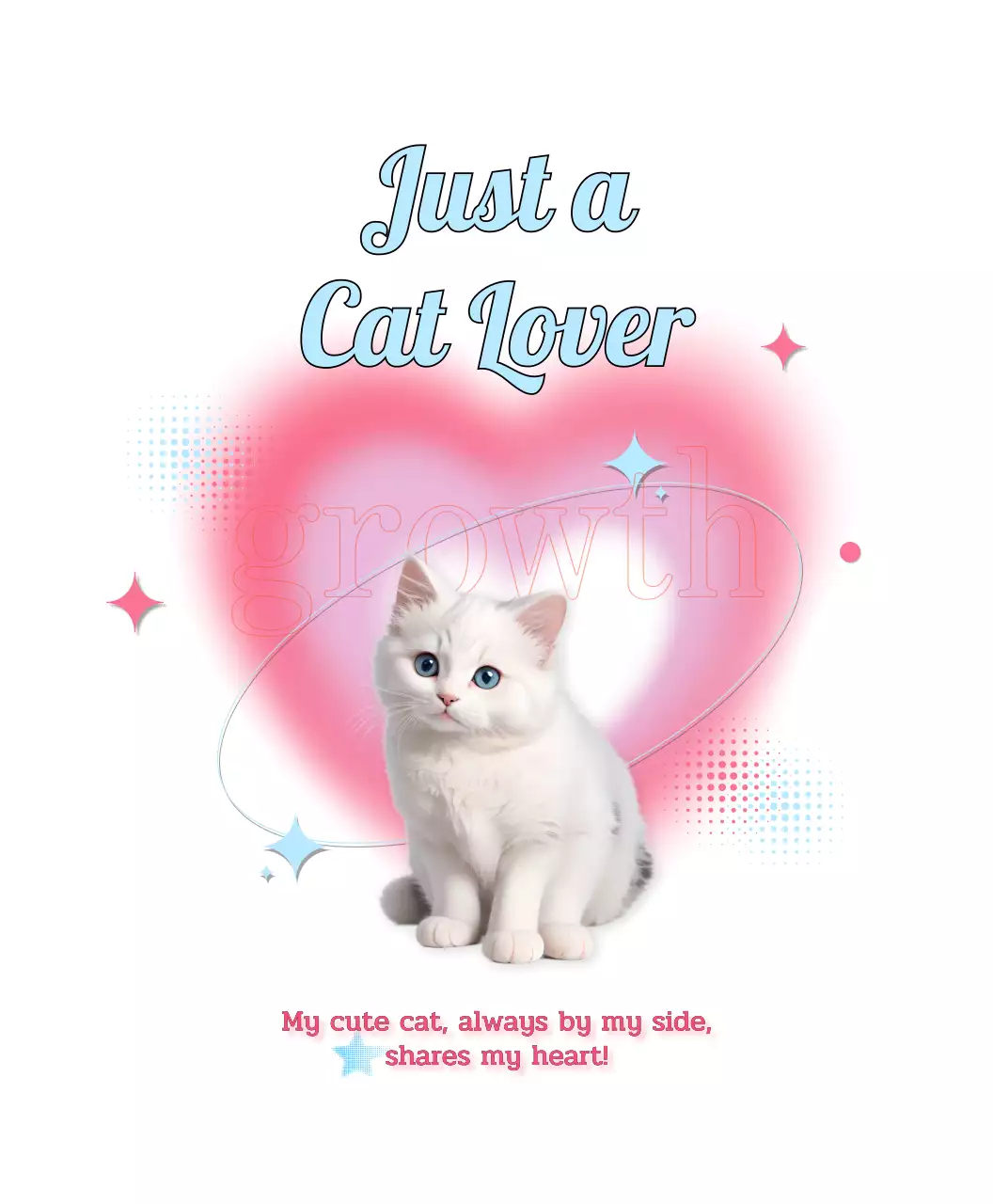 白 かわいい 猫 ポスター