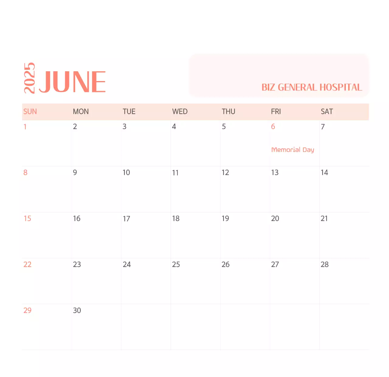 Kalender rumah sakit dalam bingkai foto hijau