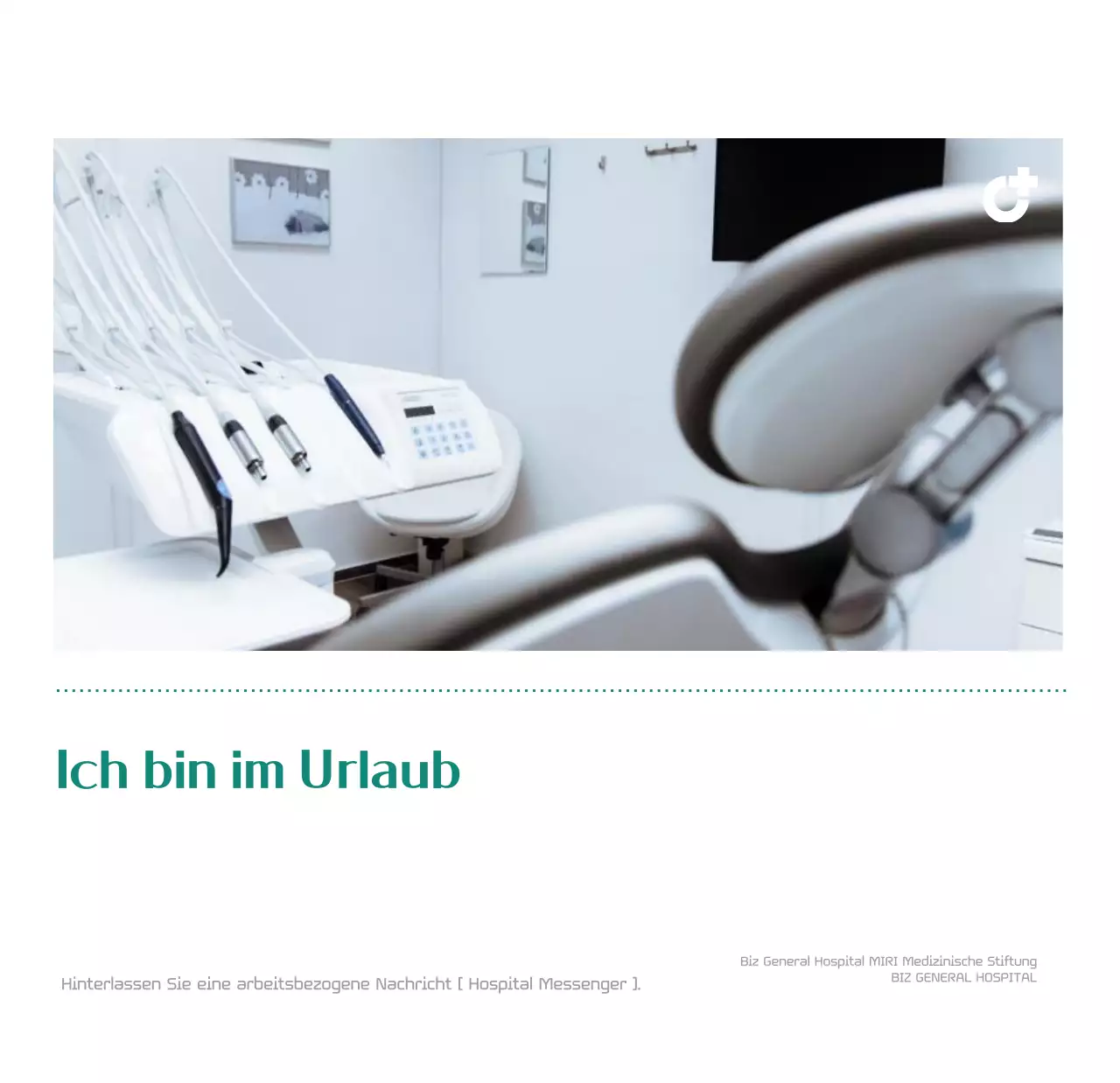 Krankenhauskalender in grünem Fotorahmen