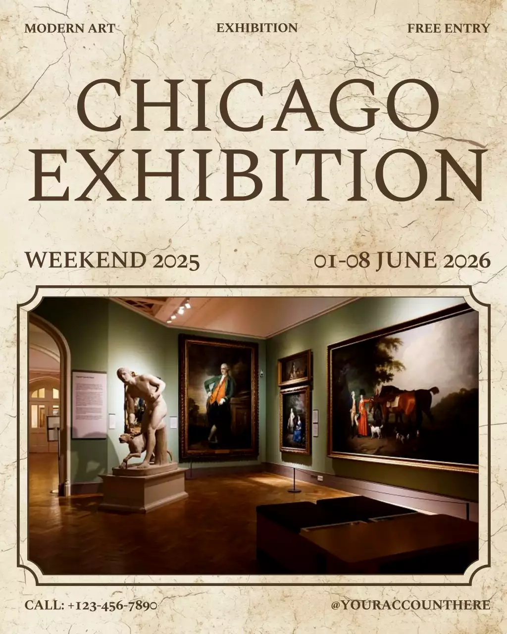 Black Modern Art Exhibition Instagram Post