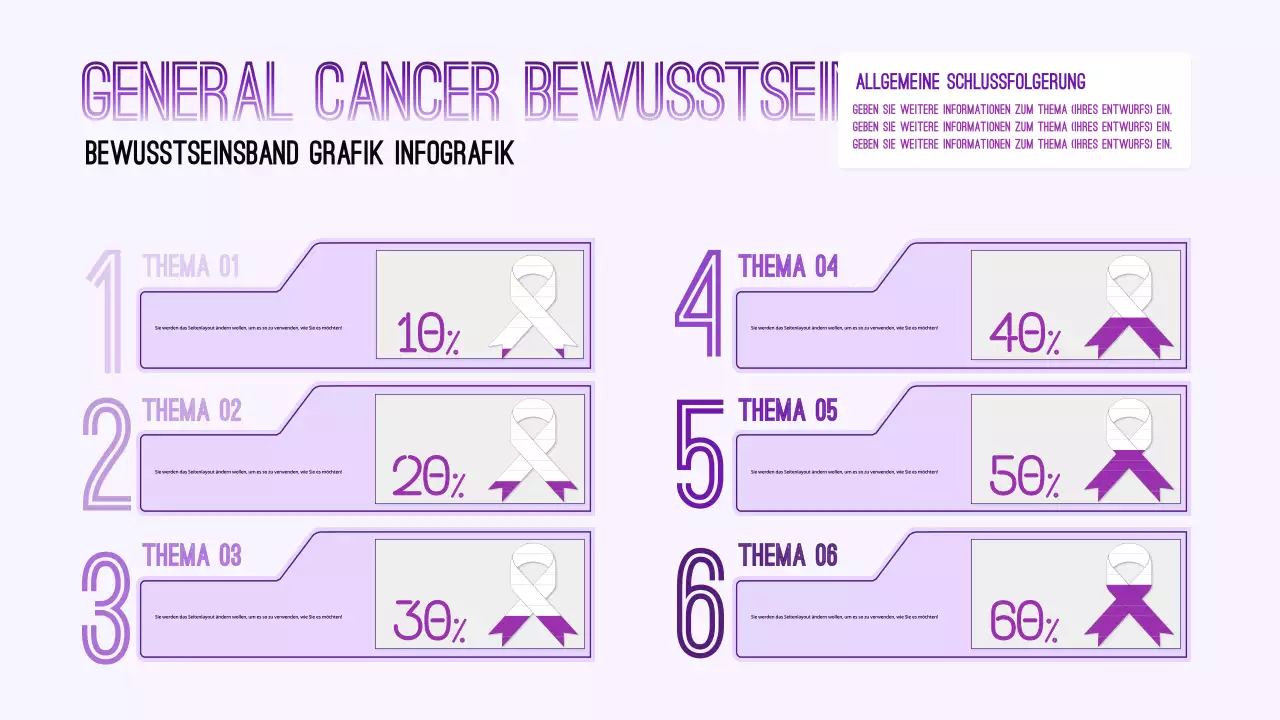 lila minimalistische allgemeine Informationen zur Krebsvorsorge