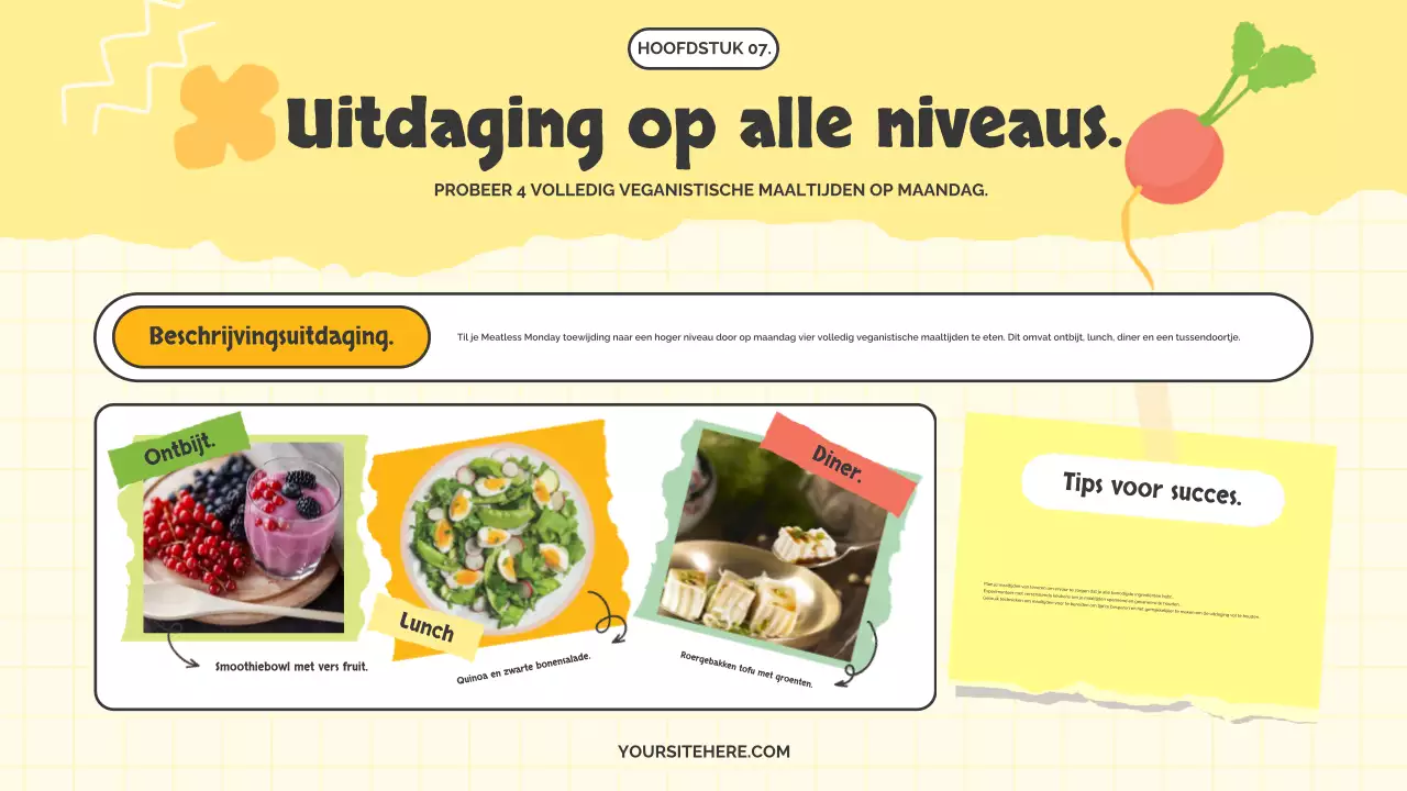 De schattige Meatless Monday-campagne van Yellow and Lotus