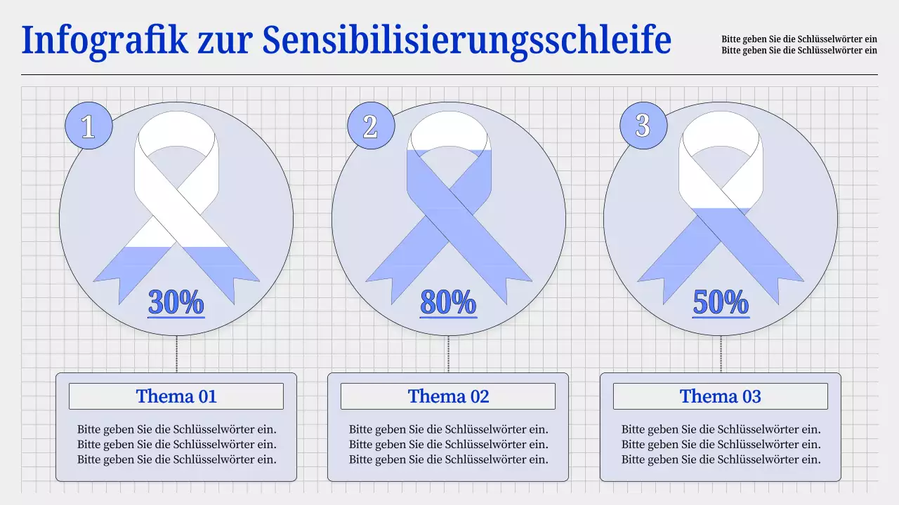 blaues und graues Basic-Band zur Bewusstseinsschärfung