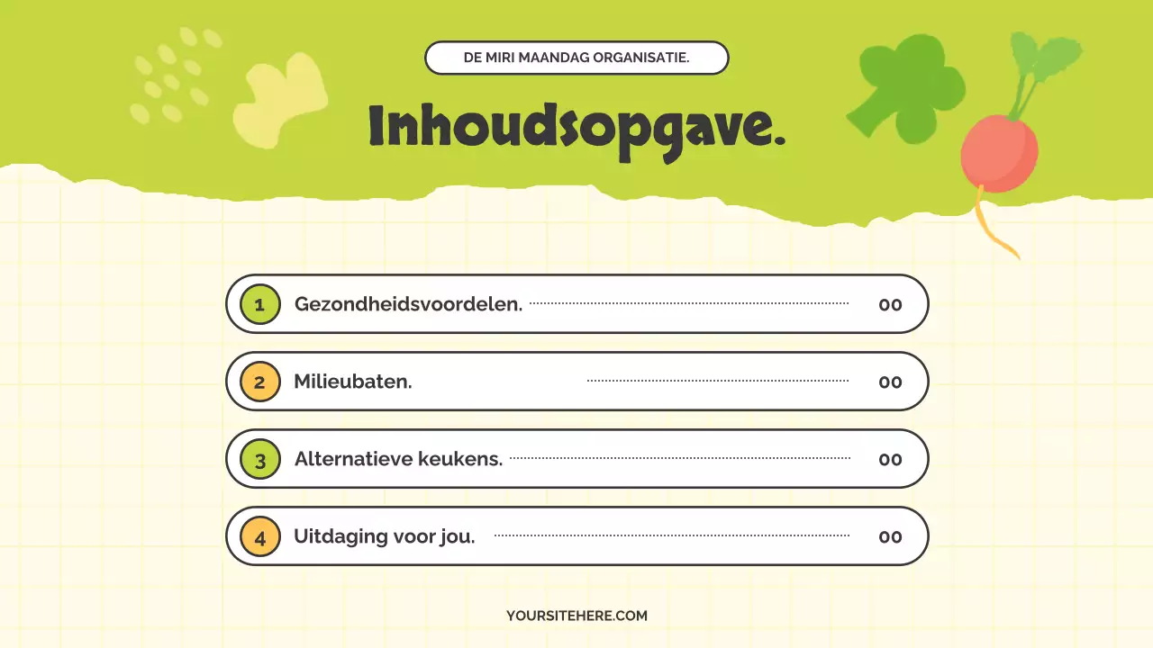 De schattige Meatless Monday-campagne van Yellow and Lotus