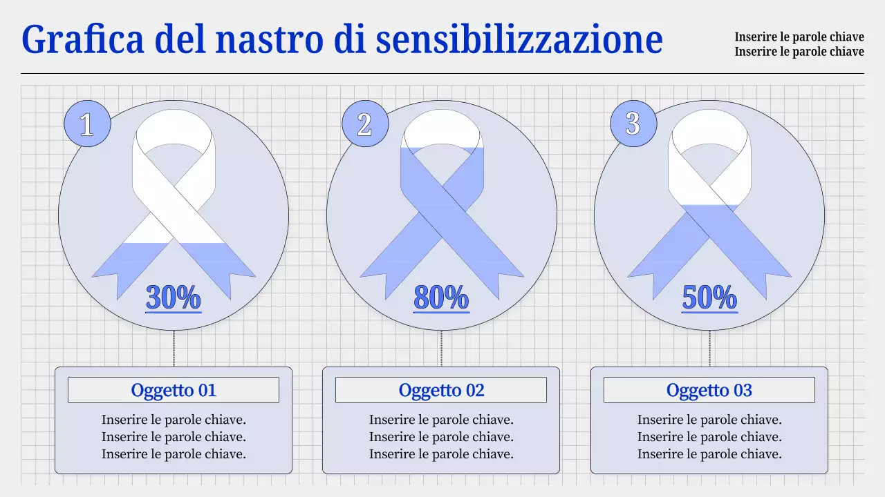 nastro di sensibilizzazione di base blu e grigio