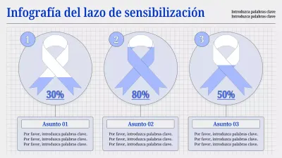 cinta de sensibilización básica azul y gris gráfico