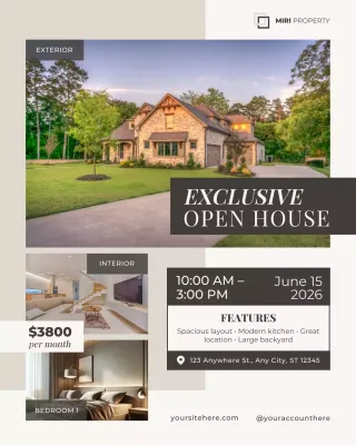 Beige Modern Real Estate Promotion Instagram Post