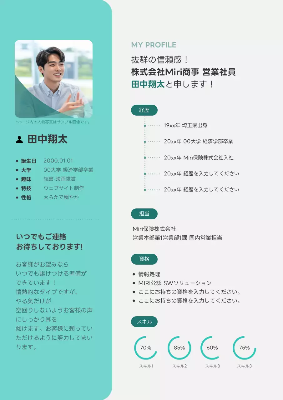 ミント シンプル プロフィール 自己紹介