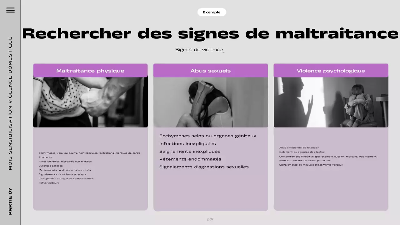 Ressources en noir et violet pour la journée moderne de sensibilisation à la violence domestique