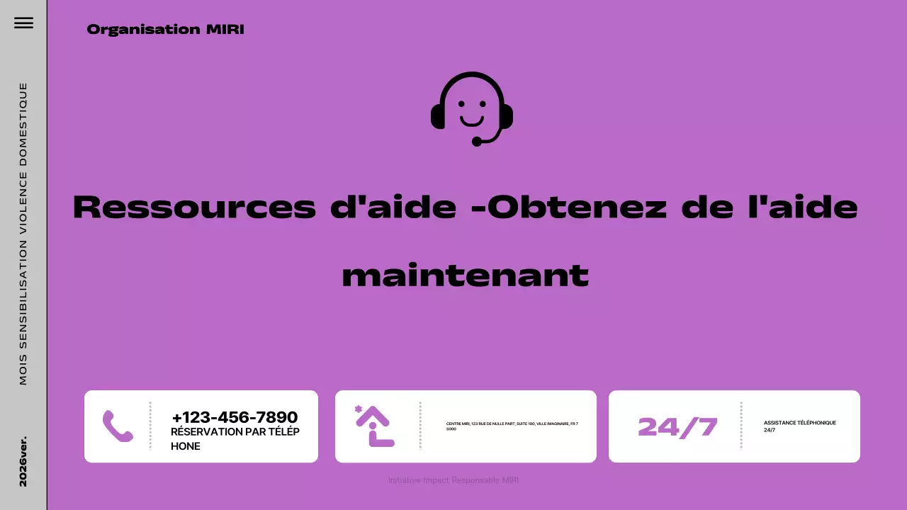 Ressources en noir et violet pour la journée moderne de sensibilisation à la violence domestique