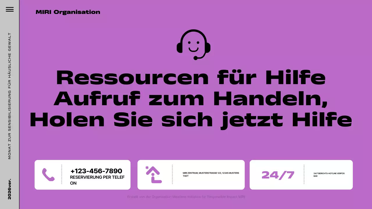 Ressourcen für den modernen Tag zur Aufklärung über häusliche Gewalt in Schwarz und Lila