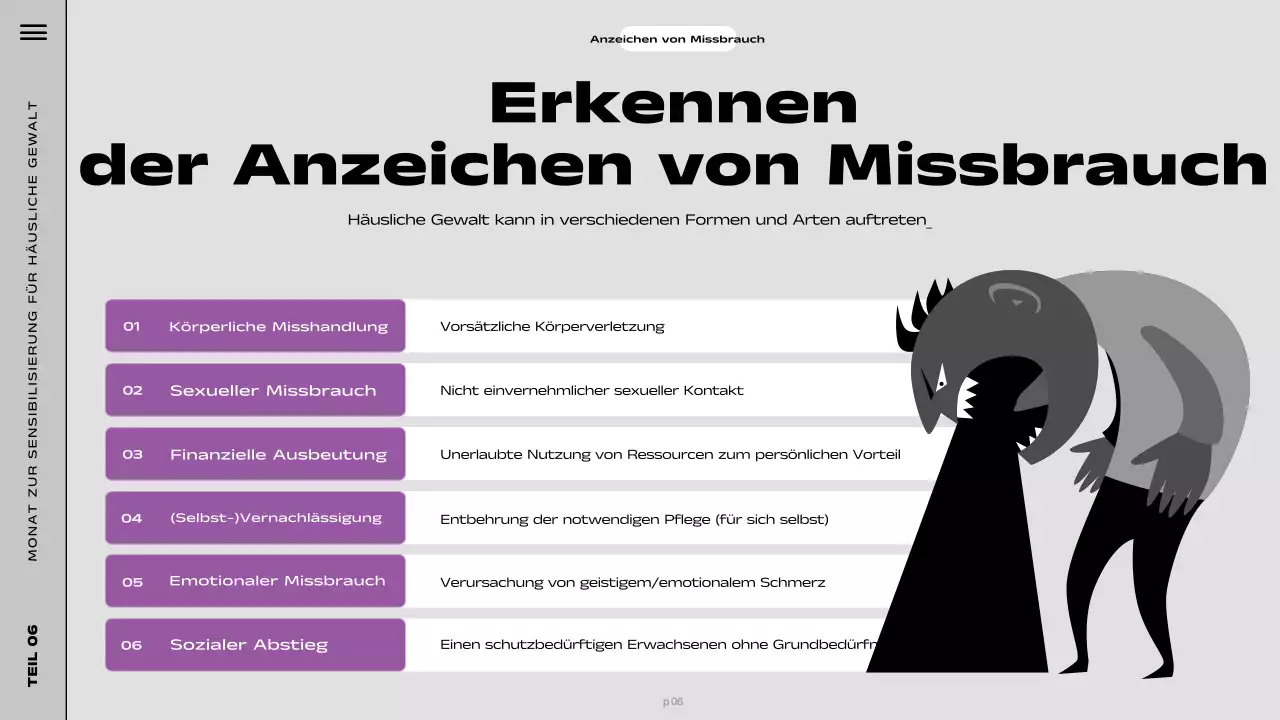 Ressourcen für den modernen Tag zur Aufklärung über häusliche Gewalt in Schwarz und Lila