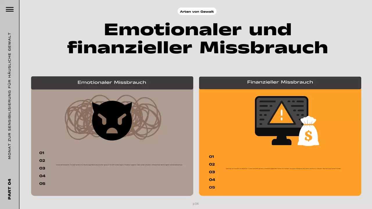 Ressourcen für den modernen Tag zur Aufklärung über häusliche Gewalt in Schwarz und Lila
